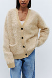 Button-Up Fuzzy Cardigan