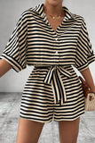 Striped Tie-Waist Romper