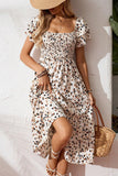 Smocked Floral Midi Dress