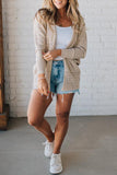 Hollowed Knit Open Front Cardigan