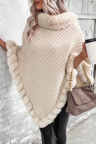 Cozy Sweater with Faux Fur Trim