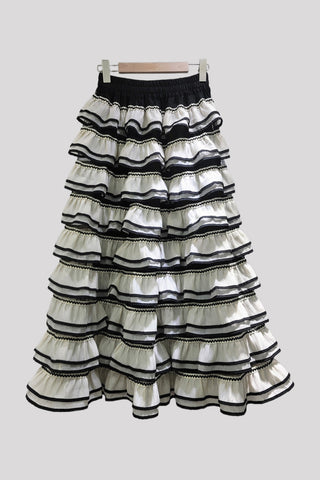 Tiered Ruffle Maxi Skirt