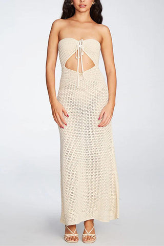 Strapless Cut-Out Maxi Dress
