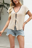 Tie-Front Crochet Cardigan
