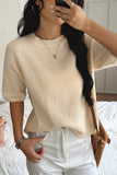 Casual Crewneck Short Sleeve Sweater