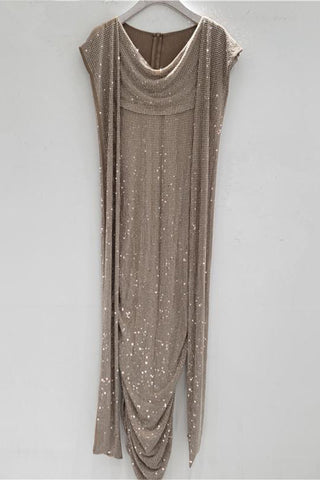 Draped Sequin Casual Dress