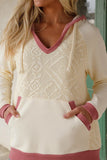 Lace-Detail Hooded Sweatshirt