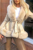 Fur-Trimmed Belted Jacket