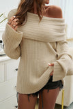 Off-Shoulder Ribbed Sweater