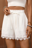 Lace-Trim Casual Shorts
