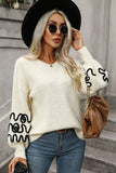 Stylish Floral Sleeve Sweater