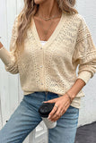 Button-Up Knit Cardigan Sweater