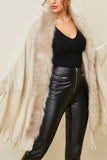 Fringed Shawl Collar Cardigan