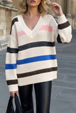 Striped V-Neck Sweater