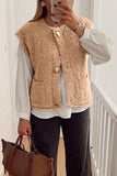 Button Accent Pocket Detail Vest