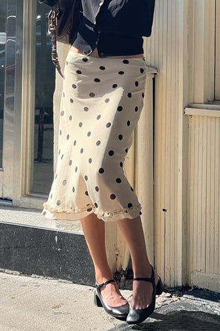 Polka Dot Midi Skirt