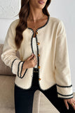 Chic Button-Front Jacket with Contrast Trim