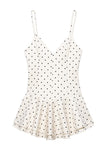 Polka Dot Peplum Casual Dress