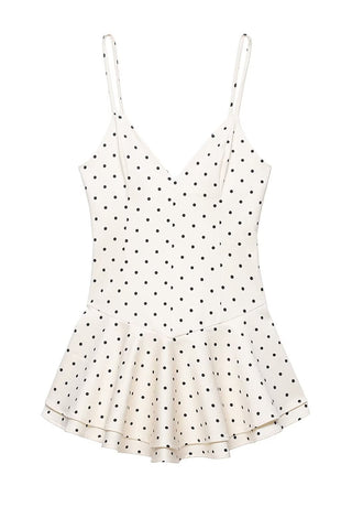 Polka Dot Peplum Casual Dress