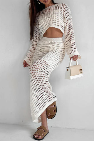 Stylish Crochet Skirt Set