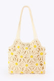 Crochet Floral Tote Bag