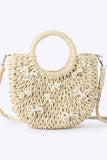 Elegant Woven Handbag with Bow Details