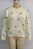 Heart-Patterned Cozy Sweater