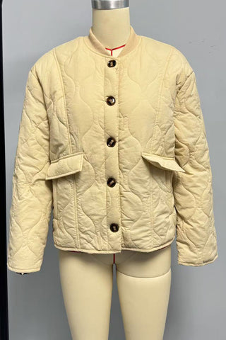 Quilted Button-Up Jacket
