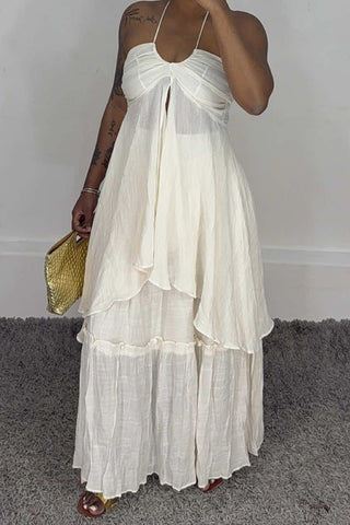Flowing Skirt Set with Ruffle Details