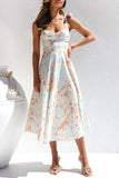 Tie-Strap Midi Swing Dress