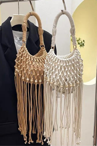 Elegant Macramé Fringe Bag