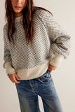 Textured Knit Pattern Sweater