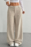 Wide-Leg Casual Pants with Pockets