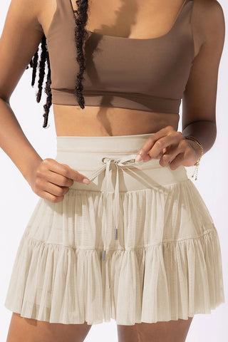 Layered Fringe Mini Skirt