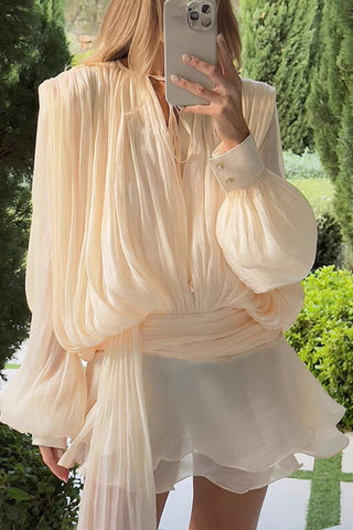 Elegant Draped Casual Dress