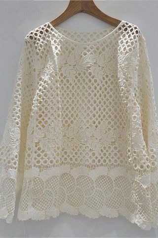 Lace Design Crochet Blouse