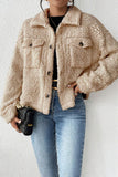 Cozy Button-Front Sherpa Jacket