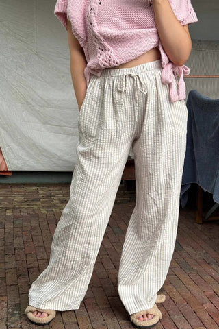 Striped Wide-Leg Pants