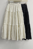 Tiered Skirt with Elastic Waistband