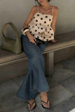 Polka Dot Peplum Camisole
