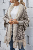 Fringed Leopard Cardigan