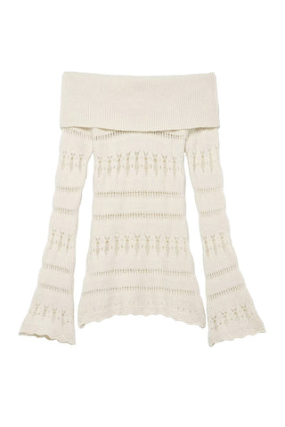 Off-Shoulder Knit Sweater