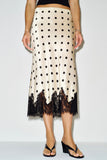 Elegant Polka Dot Midi Skirt