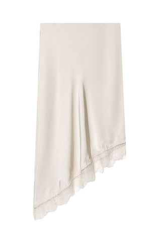 Asymmetrical Hem Midi Skirt