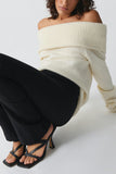 Off-Shoulder Knit Sweater