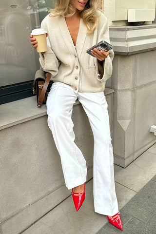 Classic Button-Front Cardigan