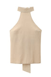High-Neck Halter Tank Top