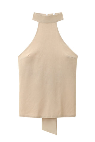 High-Neck Halter Tank Top