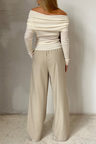 Off-The-Shoulder Knit Sweater