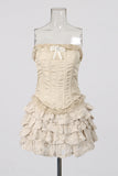 Elegant Lace Ruffle Skirt Set